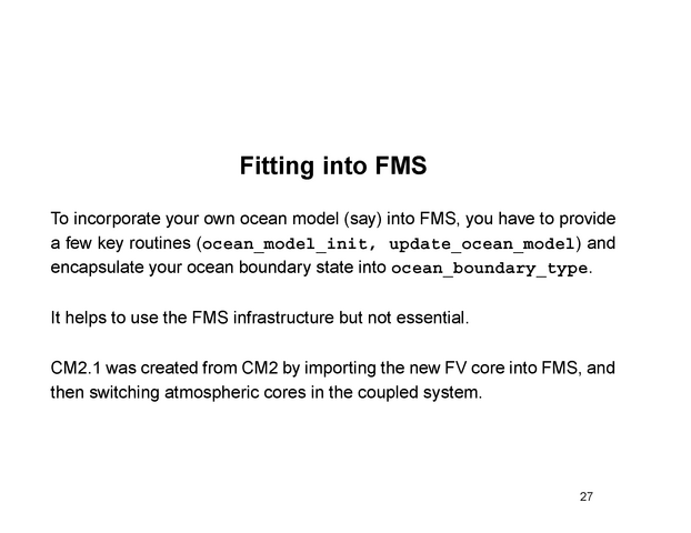 Fitting into FMS