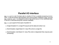 Parallel I/O interface