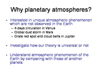 Why planetary atmosphere ?