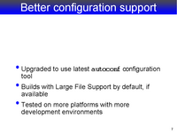 Better configuration support