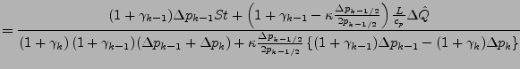 $\displaystyle = \frac{
(1 + \gamma_{k-1}) \Delta p_{k-1} St
+ \left(
1 + \gamma...
...\{
(1 + \gamma_{k-1}) \Delta p_{k-1}
- (1 + \gamma_{k}) \Delta p_{k}
\right\}
}$